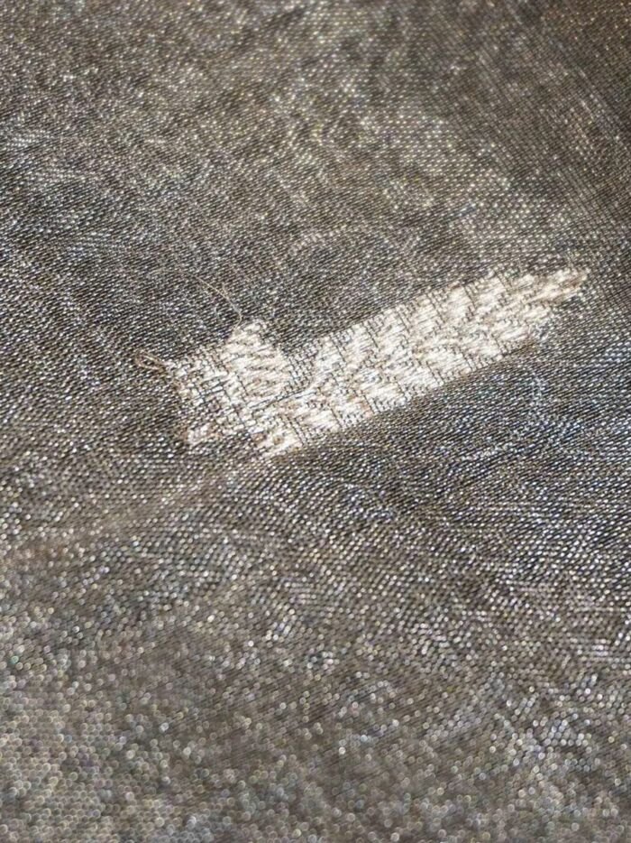 KashiFab Silver Grey Banarasi Silk Saree online - authentic Varanasi Banarasi silk saree - detail view 3