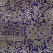KashiFab Silver Grey Banarasi Silk Saree online - authentic Varanasi Banarasi silk saree - detail view 4
