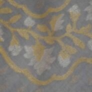 KashiFab Silver Grey Banarasi Silk Saree online - authentic Varanasi Banarasi silk saree - detail view 4