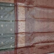KashiFab Silver Grey Banarasi Silk Saree online - authentic Varanasi Banarasi silk saree - detail view 6
