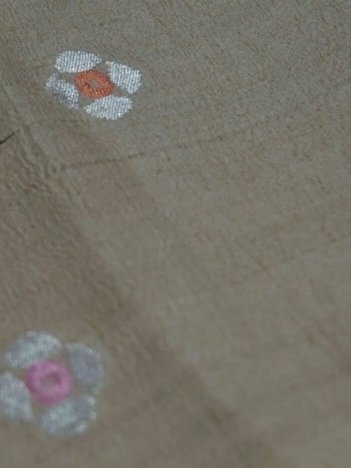 KashiFab Silver Grey Banarasi Silk Saree 7 KashiFab Silver Grey Banarasi Silk Saree online - authentic Varanasi Banarasi silk saree - detail view 7