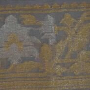 KashiFab Silver Grey Banarasi Silk Saree online - authentic Varanasi Banarasi silk saree - detail view 8