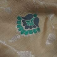 KashiFab Silver Grey Banarasi Silk Saree online - authentic Varanasi Banarasi silk saree - detail view 8