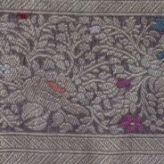 KashiFab Silver Grey Banarasi Silk Saree online - authentic Varanasi Banarasi silk saree - detail view 8