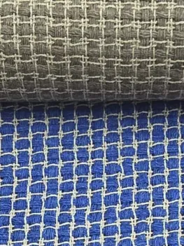 KashiFab Taupe Grey Grid Matka Silk Fabric - Banarasi Handloom