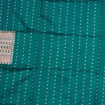 KashiFab Teal Banarasi Silk Coord Set online - authentic Varanasi Banarasi silk coord set