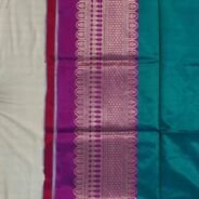 KashiFab Teal Banarasi Silk Coord Set online - authentic Varanasi Banarasi silk coord set