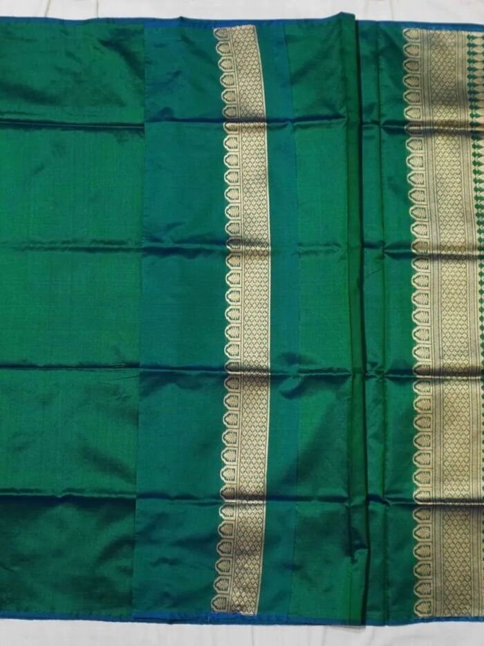 KashiFab Teal Banarasi Silk Coord Set online - authentic Varanasi Banarasi silk coord set