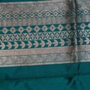 KashiFab Teal Banarasi Silk Coord Set online - authentic Varanasi Banarasi silk coord set - detail view 3