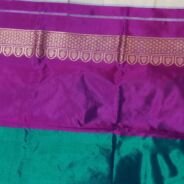 KashiFab Teal Banarasi Silk Coord Set online - authentic Varanasi Banarasi silk coord set - detail view 5