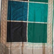 KashiFab Teal Banarasi Silk Saree online - authentic Varanasi Banarasi silk saree