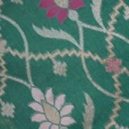 KashiFab Teal Banarasi Silk Saree online - authentic Varanasi Banarasi silk saree - detail view 2