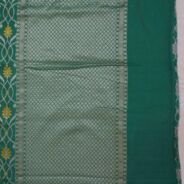 KashiFab Teal Banarasi Silk Saree online - authentic Varanasi Banarasi silk saree - detail view 4