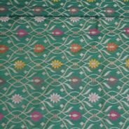 KashiFab Teal Banarasi Silk Saree online - authentic Varanasi Banarasi silk saree - detail view 7
