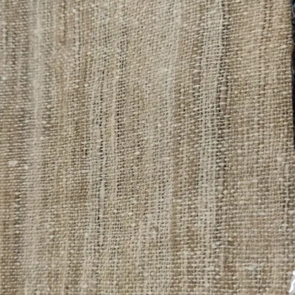 KashiFab Warm Sand Beige Banarasi Raw Silk Fabric - Natural Dupion Metre