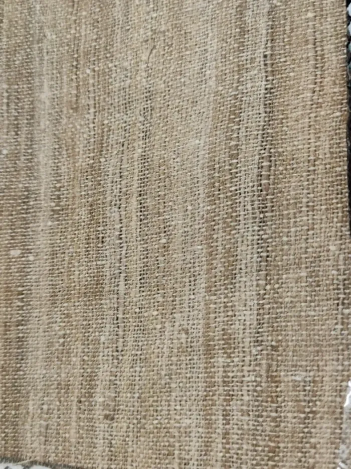 Warm Sand Beige Banarasi Raw Silk Fabric - Natural Dupion Metre KashiFab Warm Sand Beige Banarasi Raw Silk Fabric - Natural Dupion Metre