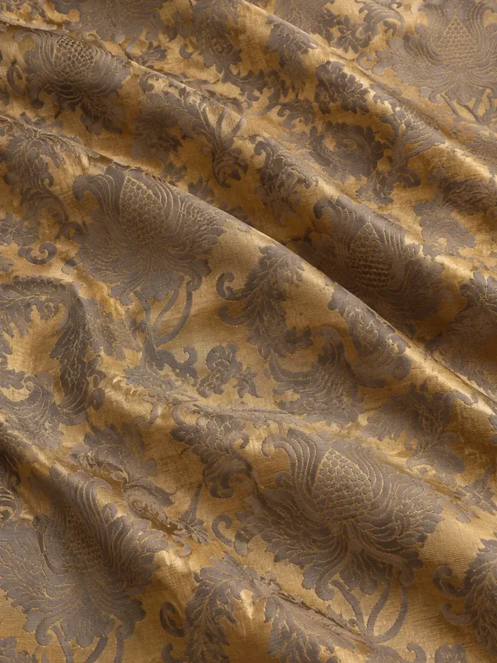 KashiFab CHO Tibetan Brocade - Antique gold Muted floral KashiFab CHO Tibetan Brocade - Antique gold Muted floral - KF-CHO #17232 Tibetan brocade Varanasi
