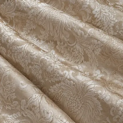 KashiFab CHO Tibetan Brocade - Ivory Tonal ivory peony - KF-CHO #17254 Tibetan brocade Varanasi