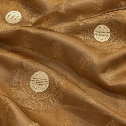 KashiFab CHO Tibetan Brocade - Bronze Tonal roundel - KF-CHO #17256 Tibetan brocade Varanasi