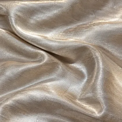 KashiFab CHO Tibetan Brocade - Champagne Champagne floral - KF-CHO #17271 Tibetan brocade Varanasi
