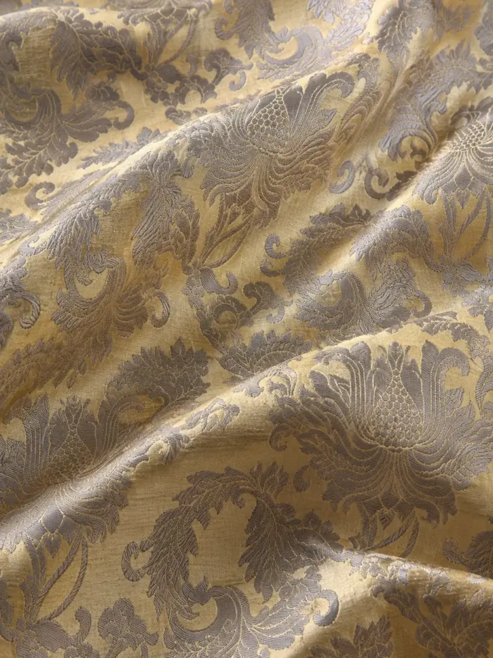 KashiFab CHO Tibetan Brocade - Ivory Quiet ivory floral KashiFab CHO Tibetan Brocade - Ivory Quiet ivory floral - KF-CHO #17272 Tibetan brocade Varanasi