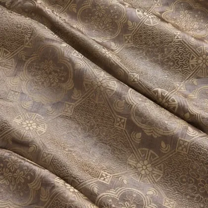 KashiFab CHO Tibetan Brocade - Bronze Quiet bronze floral - KF-CHO #17302 Tibetan brocade Varanasi