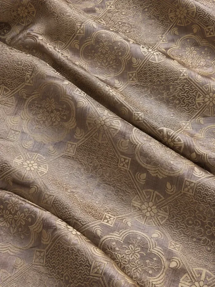 KashiFab CHO Tibetan Brocade - Bronze Quiet bronze floral KashiFab CHO Tibetan Brocade - Bronze Quiet bronze floral - KF-CHO #17302 Tibetan brocade Varanasi