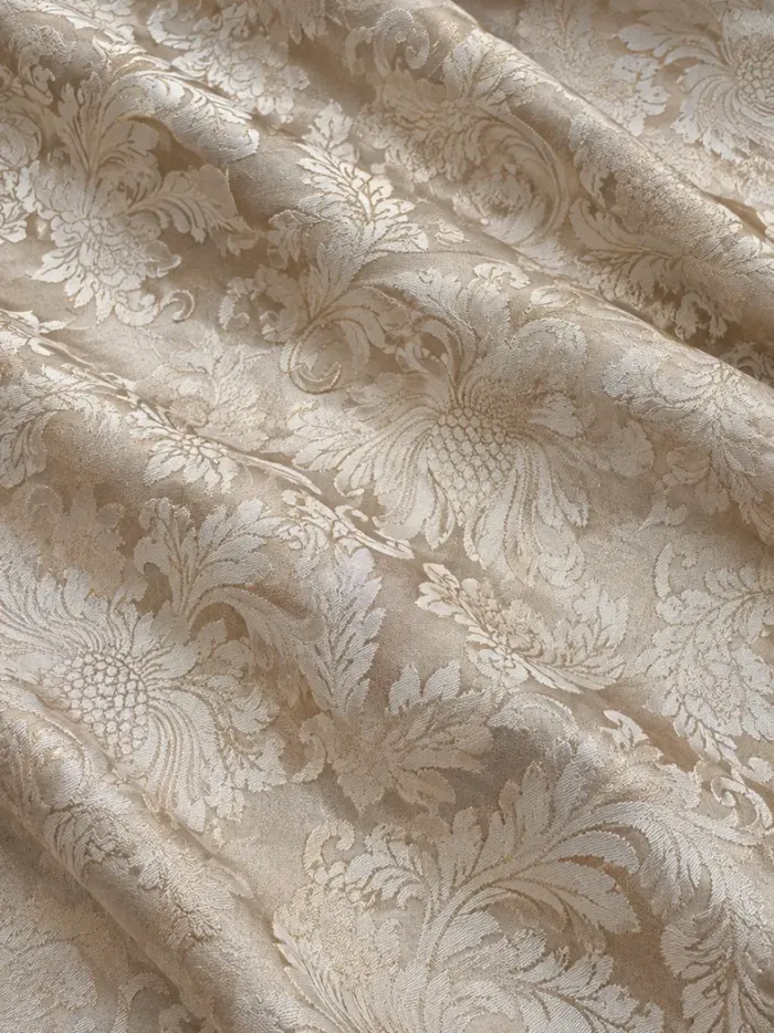 KashiFab CHO Tibetan Brocade - Cream Cream floral texture KashiFab CHO Tibetan Brocade - Cream Cream floral texture - KF-CHO #17314 Tibetan brocade Varanasi