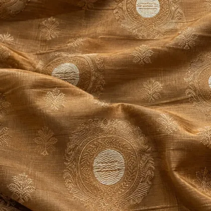 KashiFab CHO Tibetan Brocade - Bronze Bronze roundel - KF-CHO #17316 Tibetan brocade Varanasi